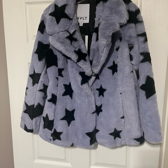 NVLT Purple and Black Star Teddy Jacket - Picture 3 of 6